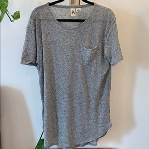 urban outfitters heather gray scoop scallop tee